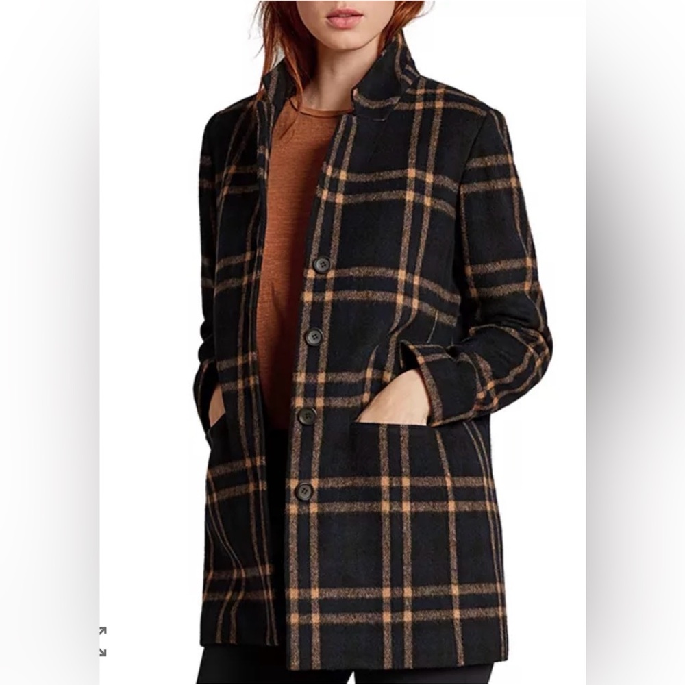 Velvet by Graham & Spencer Jasmann Plaid Wool-blend Coat, Size Large
